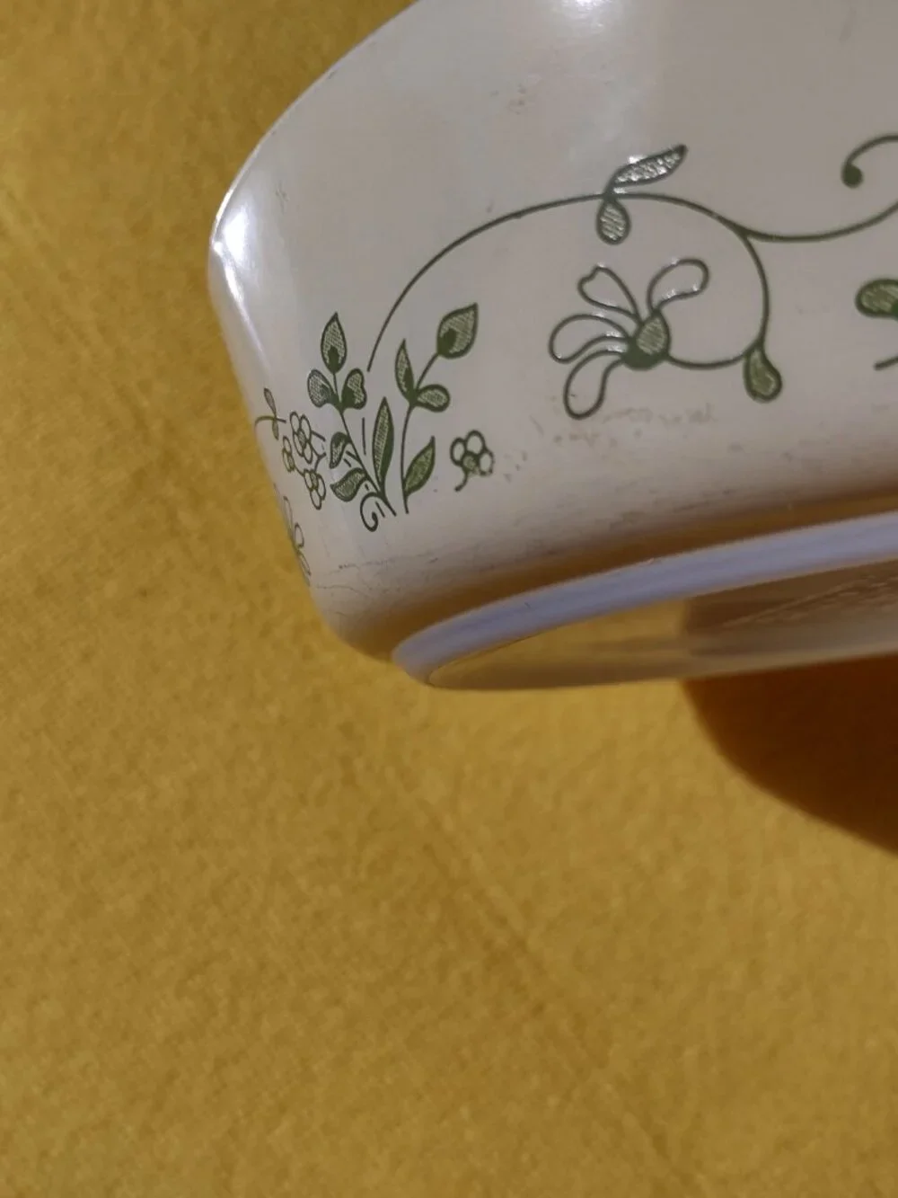 Vintage Pyrex 471-B 500ml Casserole Dish Shenandoah Pattern Cream - Nice!